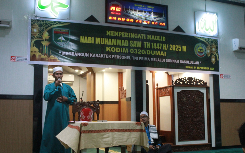 Peringatan Maulid Nabi Muhammad SAW, Prajurit Kodim Dumai Teladani Akhlak Rasulullah