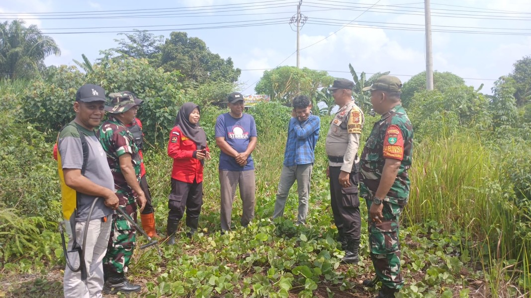 Babinsa dan Bhabinkamtibmas Bersama MPA Patroli Karhutla di Pelintung