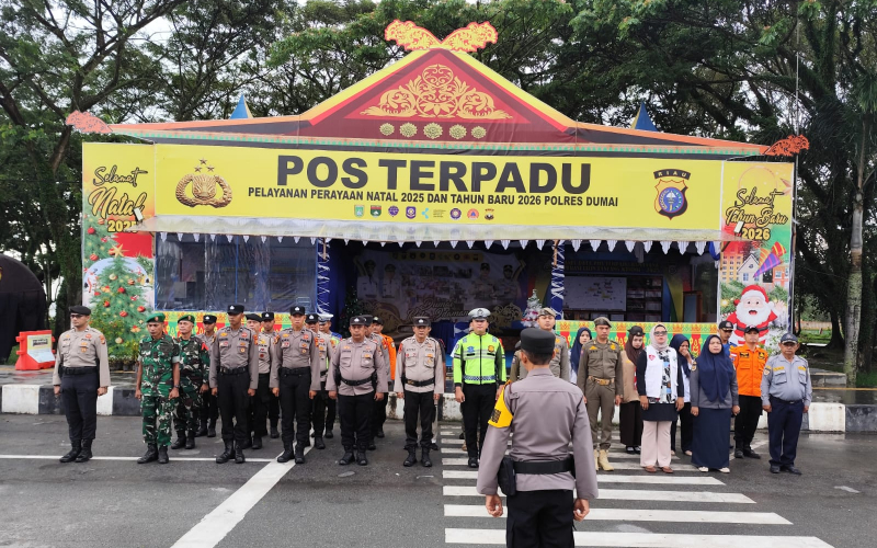 Kodim 0320 Dumai Hadir di Tengah Masyarakat, Perkuat Pengamanan Nataru di Posyan Ramayana