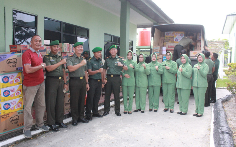 Peduli Sesama, Kodim Dumai Berangkatkan Bantuan ke Daerah Terdampak Bencana