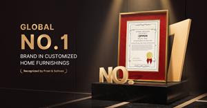 OPPEIN Recognized by Frost & Sullivan as the Global No. 1 Customized Furnishings Brand