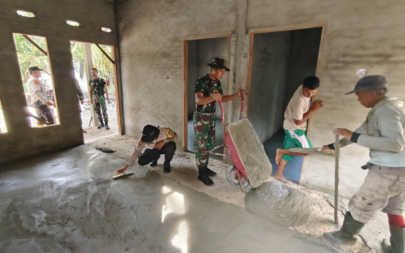 3 Hari Lagi Berakhir, Satgas TMMD Kodim Dumai Gesa Pembangunan RTLH