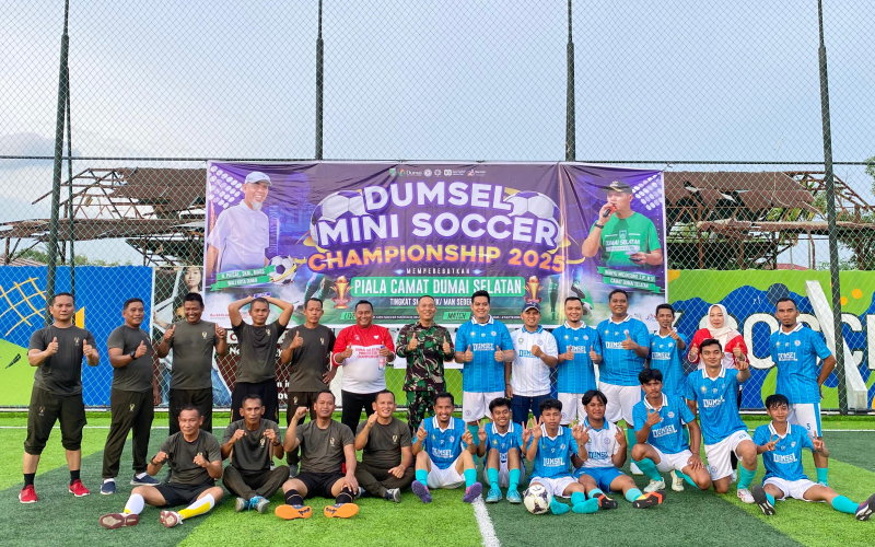 Koramil 01 Dumai Ikut Meriahkan Dumsel Mini Soccer Championship 2025
