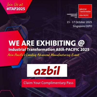 Azbil Akan Mempersembahkan Solusi Berbasis Data di Industrial Transformation ASIA-PACIFIC (ITAP) 2025