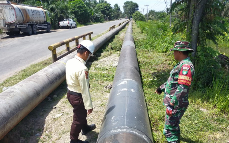 Koramil 03 Sei Sembilan Bersinergi dengan Pertamina Hulu Rokan Amankan Aset Vital Nasional