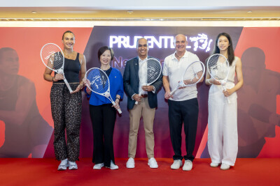 Prudential NextGen Aces featured Exclusive On-Court Session and Panel Series with tennis icons Andre Agassi and Aryna Sabalenka