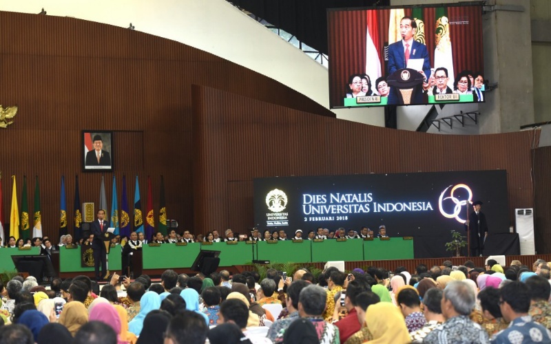 Presiden Jokowi Puji UI Sebagai Sumbernya Para Pejuang Pembangunan