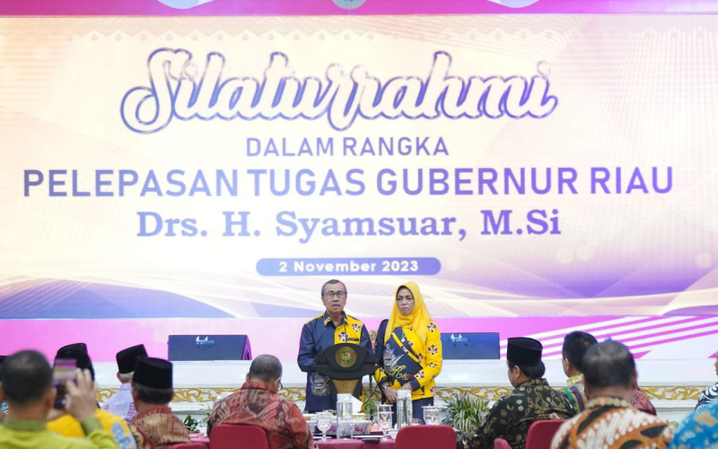 Haru, Pelepasan Masa Tugas Gubernur Riau Syamsuar