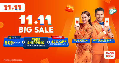 Dato’ Sri Aliff Syukri & Bella Astillah Lead Shopee 11.11 Big Sale with Daily Superstar Livestreams, Lagi Murah Deals, and Free Shipping