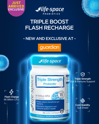 Tiga Kali Lipat Probiotik, Tiga Kali Lipat Lega: Life-Space Luncurkan Triple Strength Probiotics di Singapura