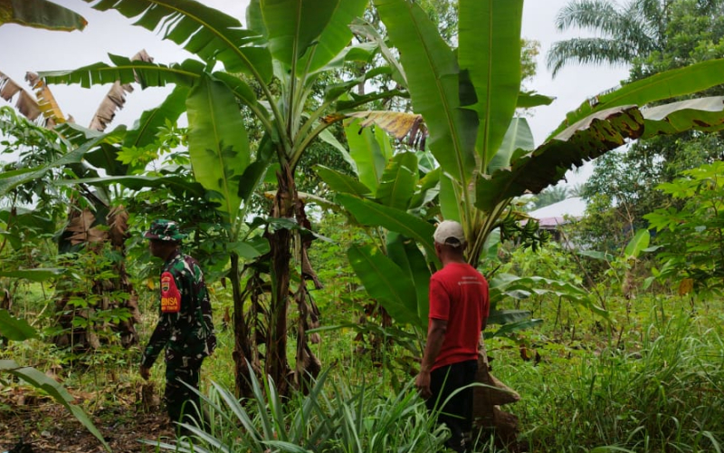 Dialog Langsung dengan Masyarakat, Babinsa Batu Teritip Jelaskan Bahaya Karhutla