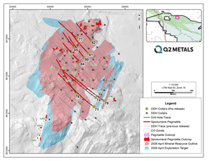 Q2 Metals Reports Multiple Wide Intercepts, Including 264.6 Metres at 1.84% Li₂O and 152.9 Metres at 1.59% Li₂O in Drill Hole 71 at the Cisco Lithium Project in Quebec, Canada