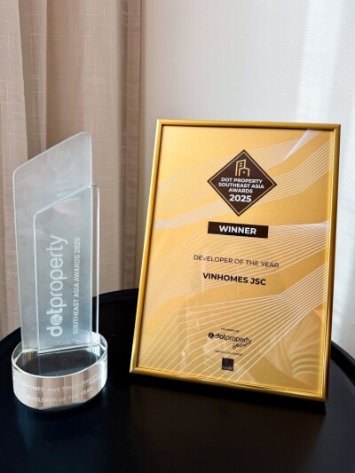 Vinhomes Dinobatkan sebagai “Developer of the Year Southeast Asia 2025” di Dot Property Southeast Asia Awards 2025