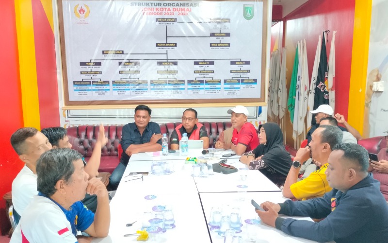Rapat Koordinasi, KONI Dumai Bahas Persiapan HUT dan Porprov 2026