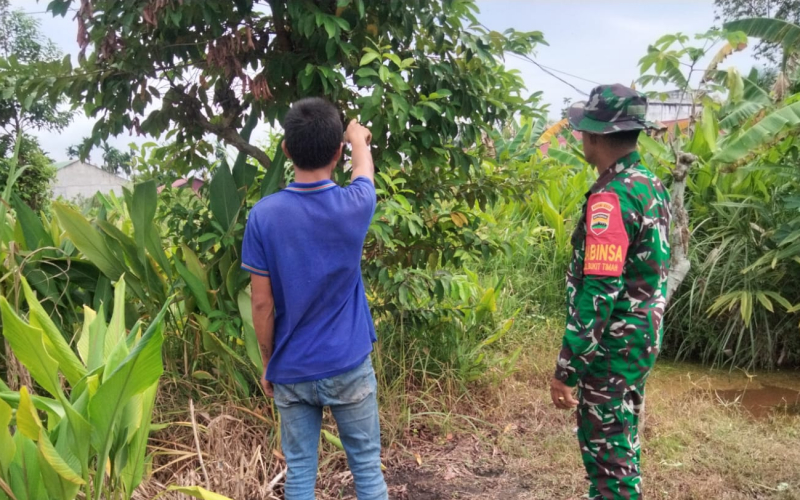 Babinsa Bukit Timah Lakukan Penyuluhan Karhutla kepada Warga
