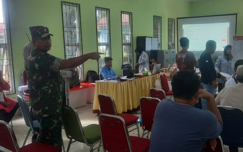 Danposramil Medang Kampai Lakukan Pengamanan Rekapitulasi Penghitungan Suara Pemilu