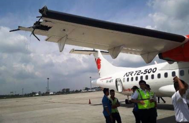 Dua Pesawat Senggolan di Bandara Kualanamu