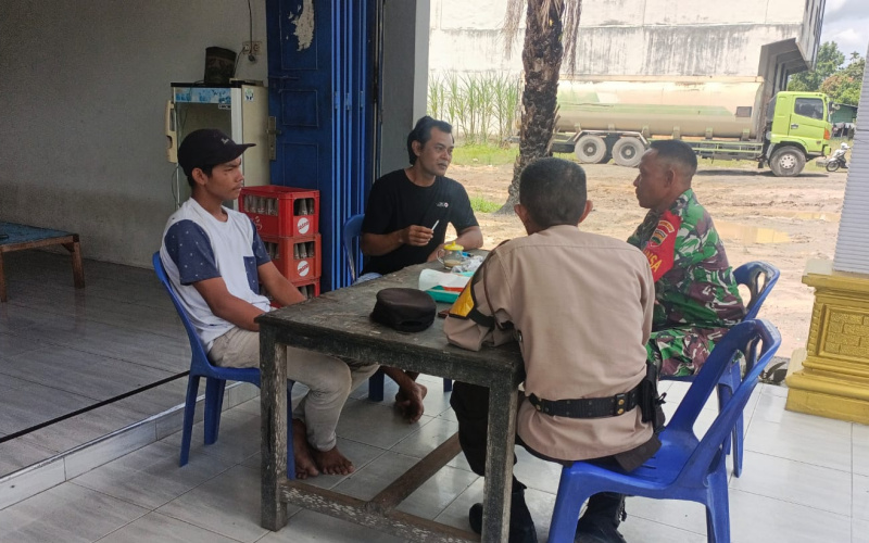 Koramil 02 Patroli Keamanan Gandeng Security Pertamina