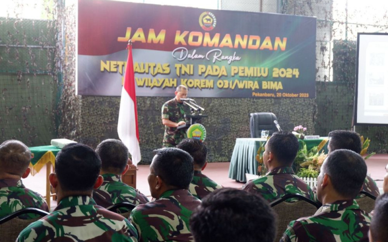 Danrem 031/WB Tegaskan Netralitas TNI Harga Mati, Dilarang Terlibat Politik