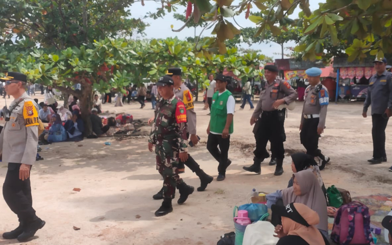 Pengamanan Nataru 2025–2026, Pantai Koneng Dumai Terpantau Aman dan Terkendali