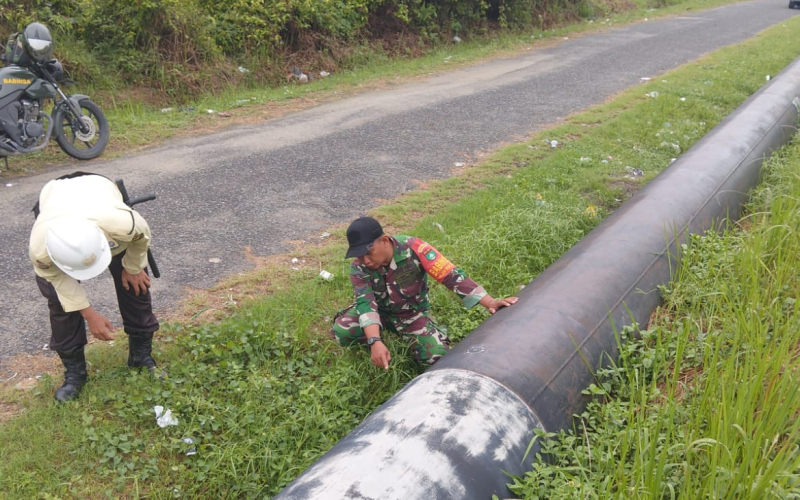 Patroli Terpadu TNI AD dan Pertamina Hulu Rokan Amankan Jalur Pipa di Bukit Kapur