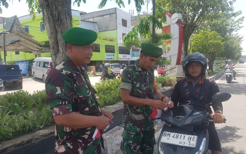 Kodim 0320 Dumai Ajak Warga Kibarkan Merah Putih Sambut Hari Kemerdekaan