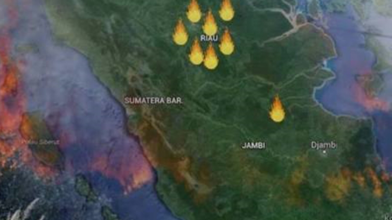 30 Hotspot di Sumatera, 12 Titik Tersebar di Riau