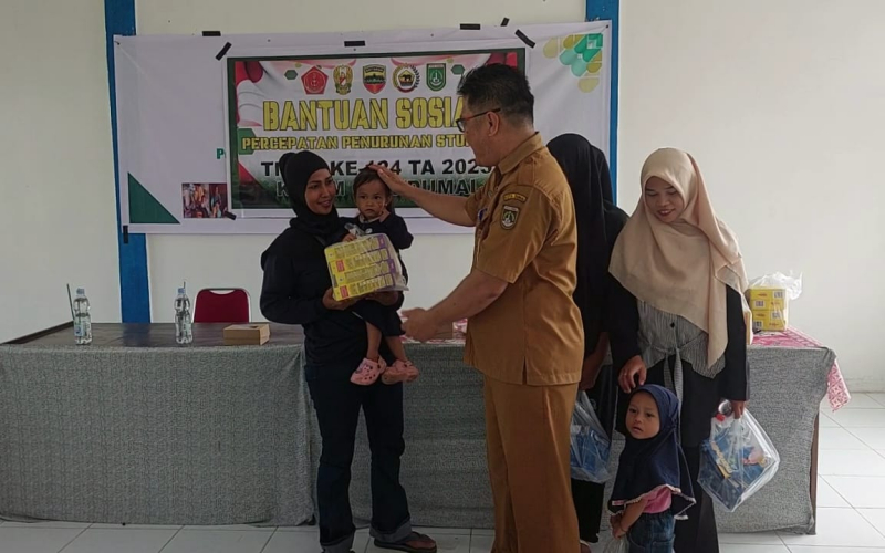 Dukung Percepatan Penurunan Angka Stunting, TMMD Kodim Dumai Gelar Bakti Sosial