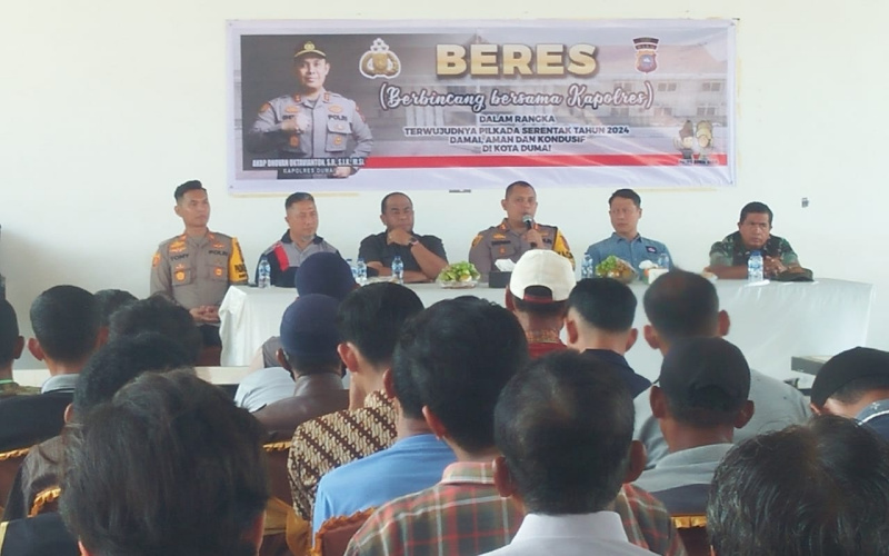 Danpos Medang Kampai Hadiri Giat Bincang dengan Kapolres Dumai