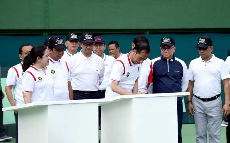 Presiden Resmikan Renovasi Lapangan Tenis Gelora Bung Karno