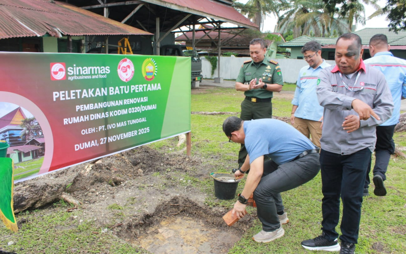 Renovasi Rumah Dinas Kodim 0320 Dumai Dimulai, Sinar Mas Group Turut Berkontribusi