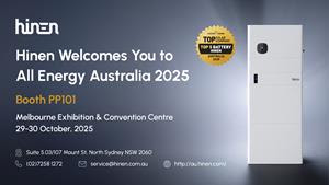Powering the Future: Hinen Showcases Full Residential Energy Storage Lineup at All-Energy Australia 2025