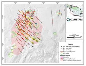 Q2 Metals Announces Multiple 200+ Metre Intervals of Continuous Spodumene Pegmatite and Provides an Update on the Inaugural Mineral Resource Estimate at the Cisco Lithium Project, Quebec, Canada