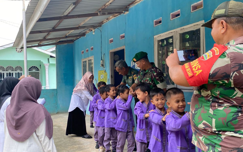 Koramil 02 Dukung Makan Bergizi Gratis untuk Siswa Taman Kanak-kanak
