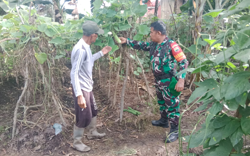 Koramil 01 Gesa Ketahanan Pangan dan Patroli Karhutla