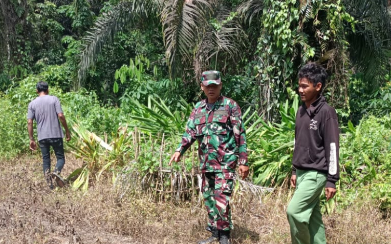 Terkait Karhutla, Personel Koramil 03 Berikan Imbauan Langsung Kepada Masyarakat