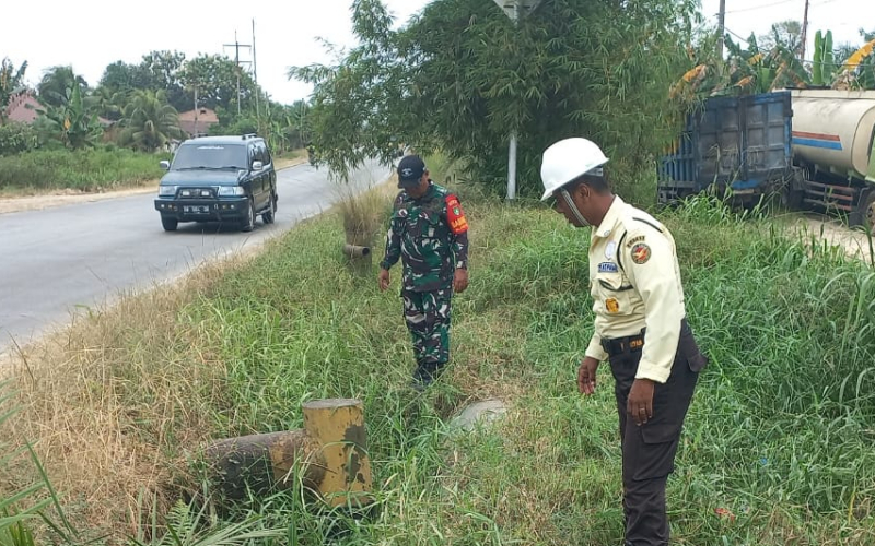 Koramil 02 Bukit Kapur Intensifkan Patroli Jalur Pipa Minyak Demi Keselamatan Masyarakat