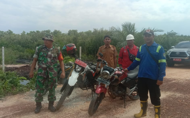 Babinsa Teluk Makmur Patroli Terpadu Bersama BPBD