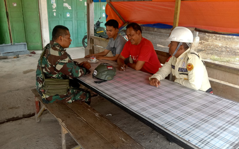 Babinsa dari Koramil 01 Komitmen Jaga Keamanan Objek Vital Nasional