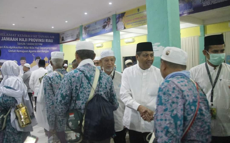 Sekda Sambut Kepulangan 214 Orang Jemaah Haji Asal Siak