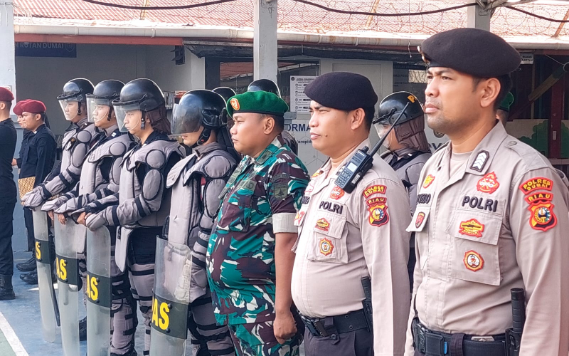 Jelang Nataru, Kodim 0320 Ikut Apel Gabungan Siaga di Rutan Kelas IIB Dumai