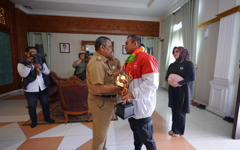 Pemprov Riau Sambut Kepulangan Atlet Binaraga Sang Juara Dunia