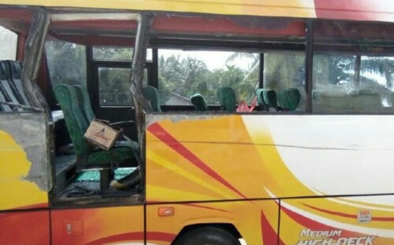 Bus Kontingen MTQ Riau dari Rohul Kecelakaan, Satu Orang Meninggal