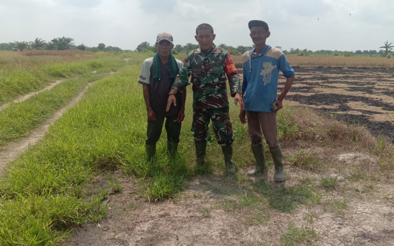 Babinsa Sertu Jainal Arifin Rutin Patroli: Jangan Buka Lahan dengan Cara Membakar