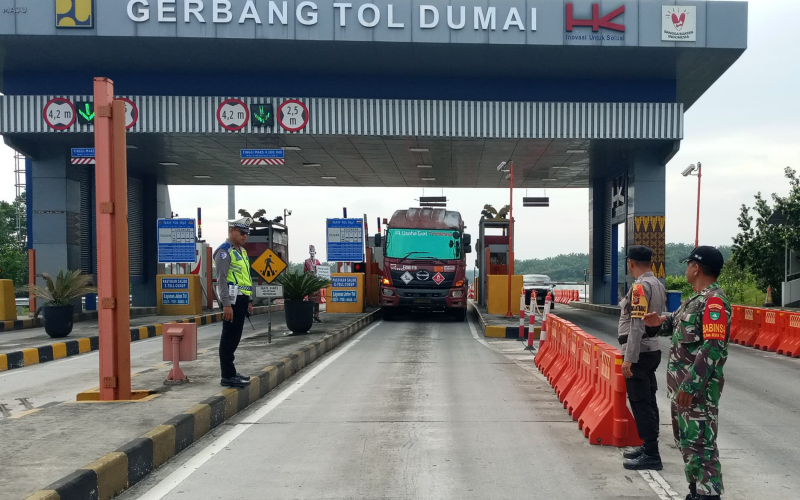 Kodim 0320 Pastikan Keamanan Pos Pam Nataru di Tol Dumai–Pekanbaru