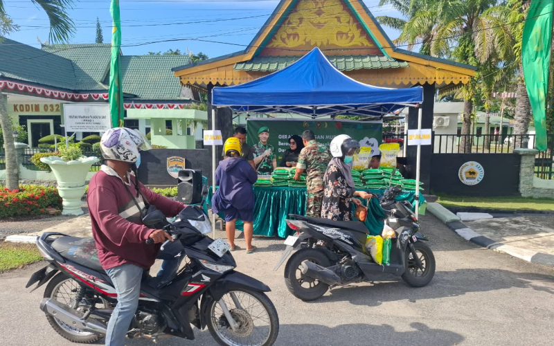 Bantu Ringankan Beban Ekonomi, Kodim 0320 Dumai Hadirkan Pangan Murah